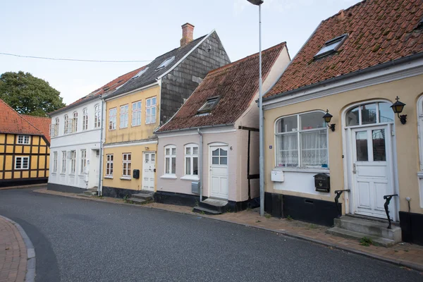 Townhouses Rudkøbing Obraz Stockowy