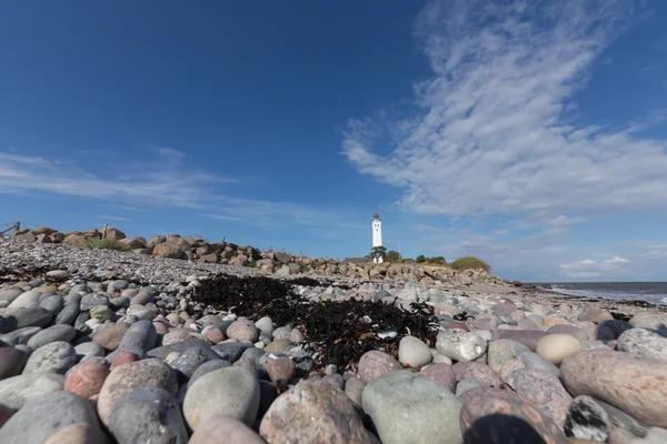 Rocks and lighthouse — Stock Photo, Image