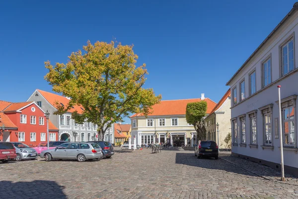 Central Square Ærøskøbing — 图库照片