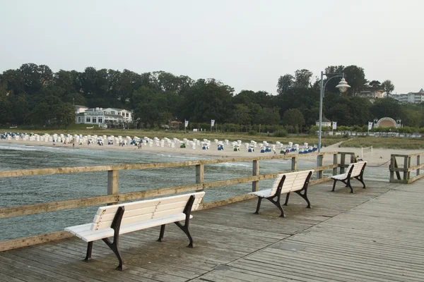 Benches on the pier — Stock Photo, Image