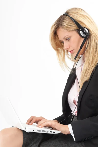 Call Center lateralmente — Foto Stock