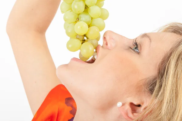 Eva's grape face — Stock Photo, Image