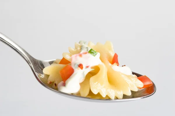 Farfalle con salsa — Foto de Stock