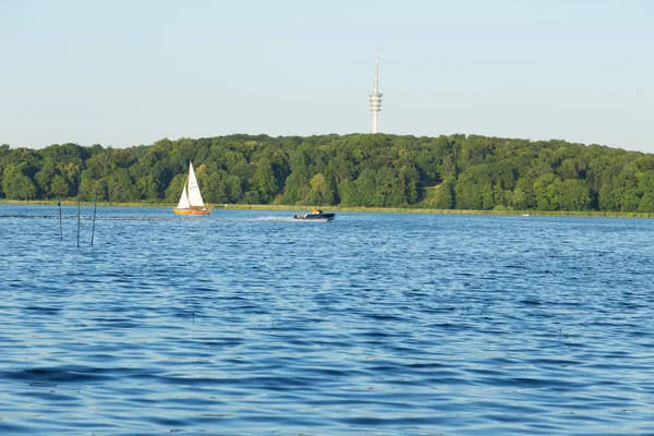 Segelbåtar på Jungfernsee — Stockfoto