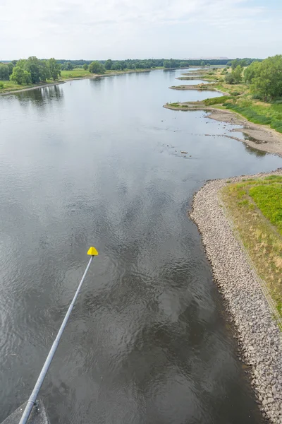 Elbe banks at the waterway junction — Stock Photo, Image