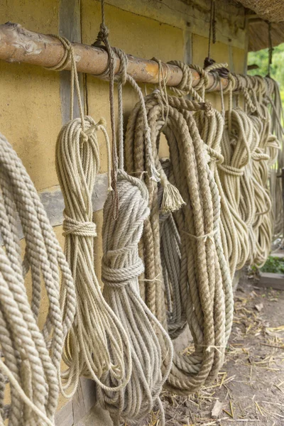 Ropes on a pole — Stock Photo, Image