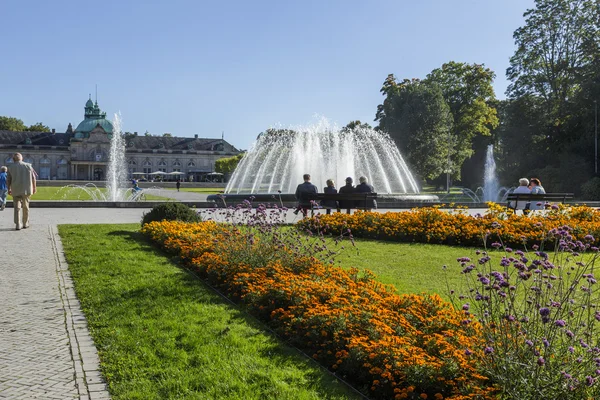 Flower beds in the spa gardens — Stock Image Flower beds in the spa gardens Royalty Free Stock Images