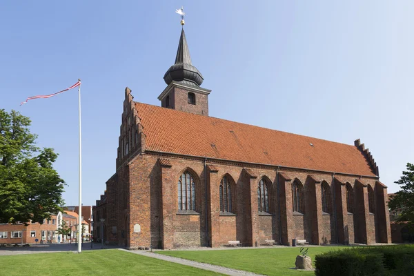 Nykobing bakstenen kerk — Stockfoto