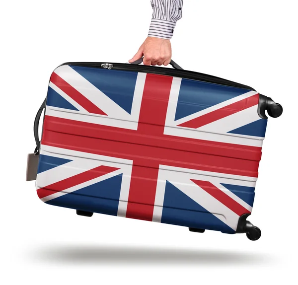 Moderní kufr Union Jack designu — Stock fotografie
