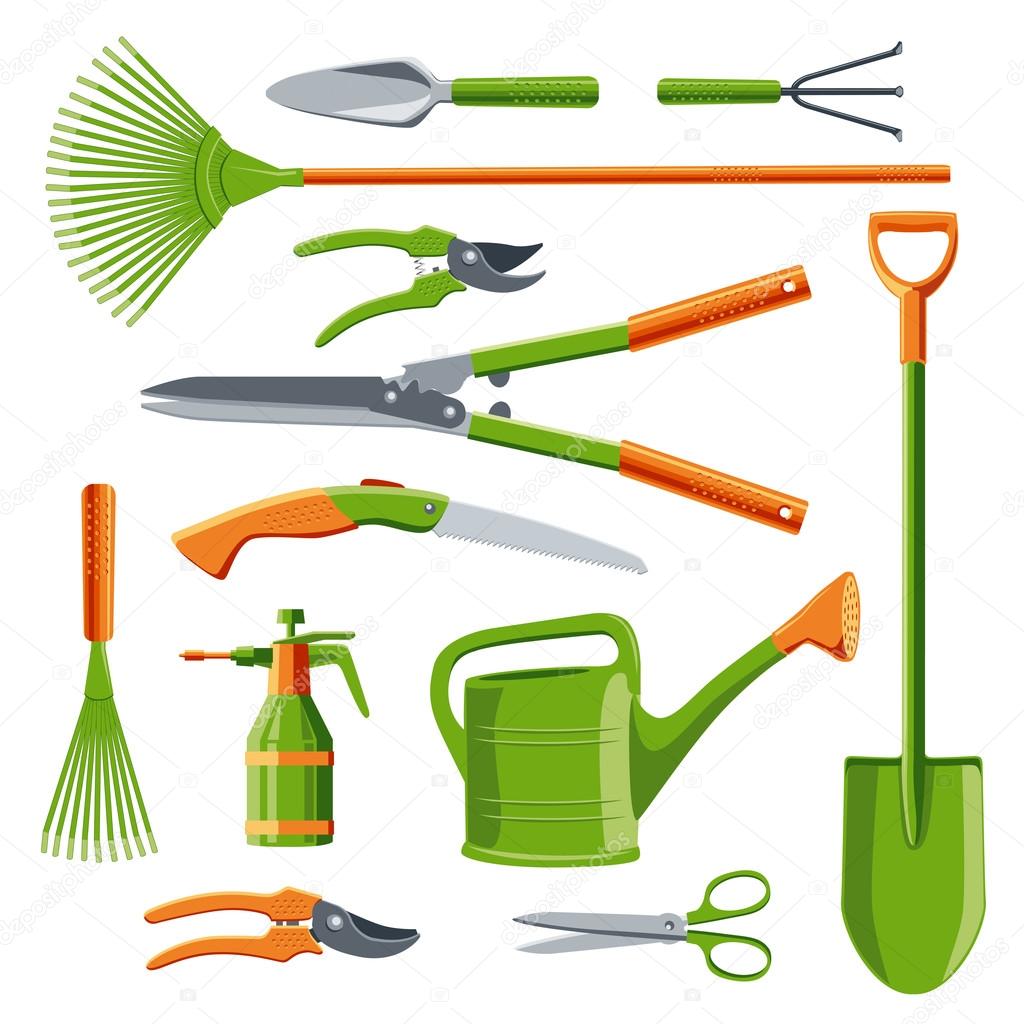 Essential gardening tools vector
