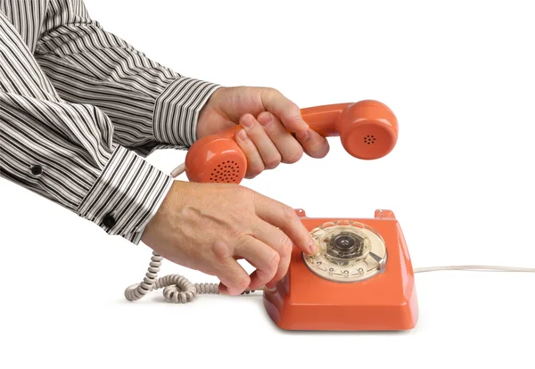 Vintage telephone calling handset — Stock Photo, Image