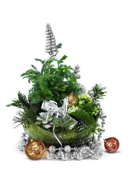 Modern Christmas decoration arrangement — Stock Photo, Image
