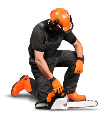 Profesyonel logger emniyet dişli dinlenme