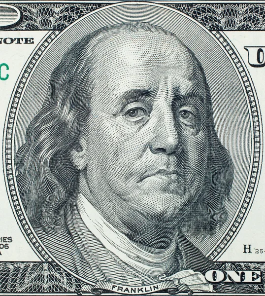 Sad Benjamin Franklin portrait — Stock Photo, Image