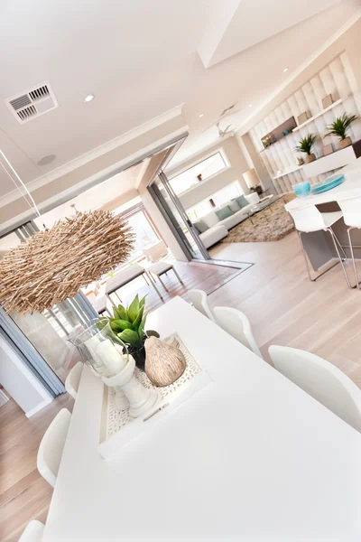 Luxury home interior with a close up of a dining area — Stock Photo, Image