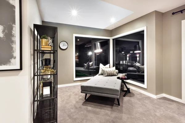 Modern restroom with a mattress and pillows — Stock Photo, Image