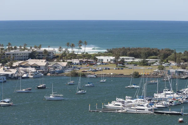 Luxurious boats anchored in the marina — Stock Photo, Image