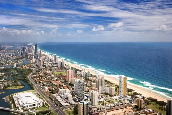 Oceano visto da cidade de Gold Coast — Fotografia de Stock