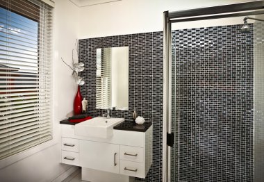 A beautiful modern stylish bathroom  clipart