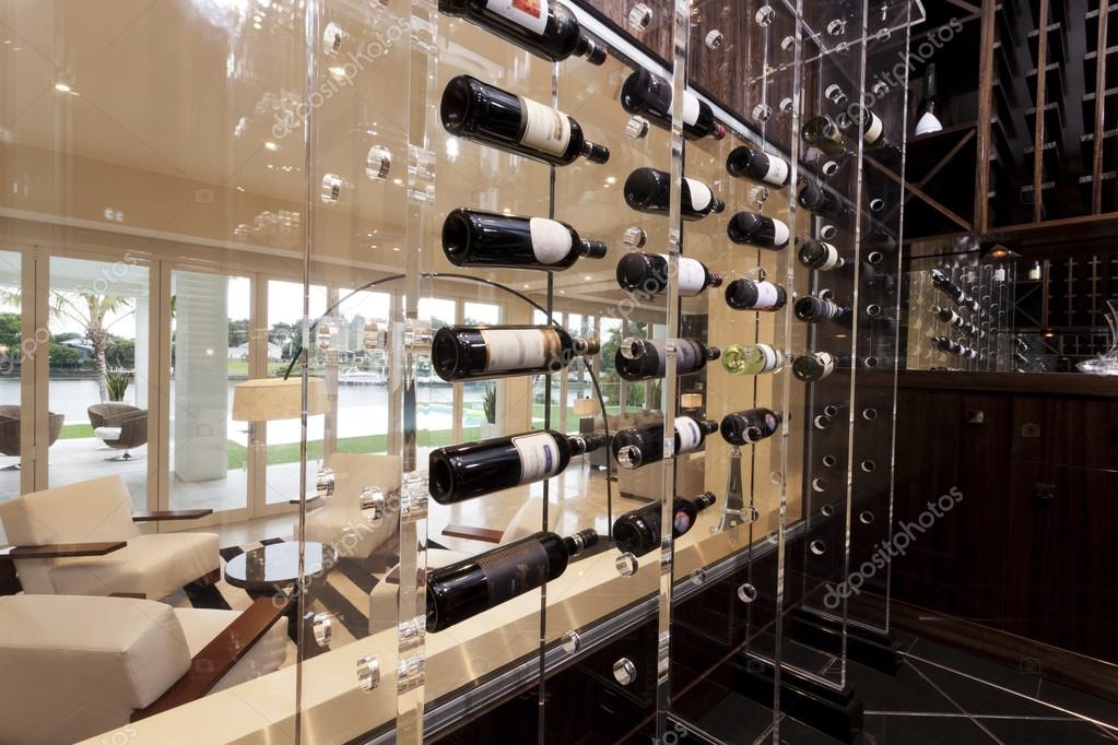 Modern wine storage shelves — Stock Photo © jrstock1 95632888