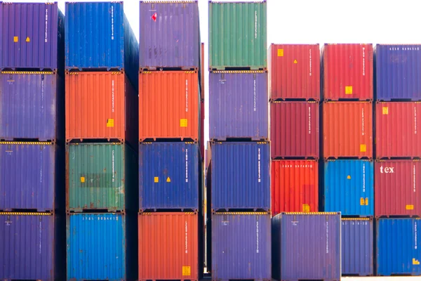 Freight shipping metal containers — Stock Photo, Image