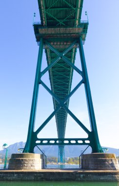 Green Metalic Lions Gate Bridge - Vancouver, Canada clipart