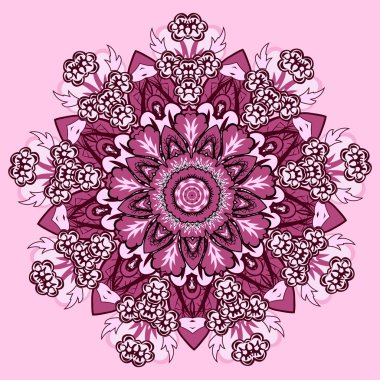 El ile çiçek süsleme tasarlamak vektör arka plan çekilmiş