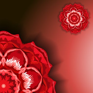 El ile çiçek süsleme tasarlamak vektör arka plan çekilmiş