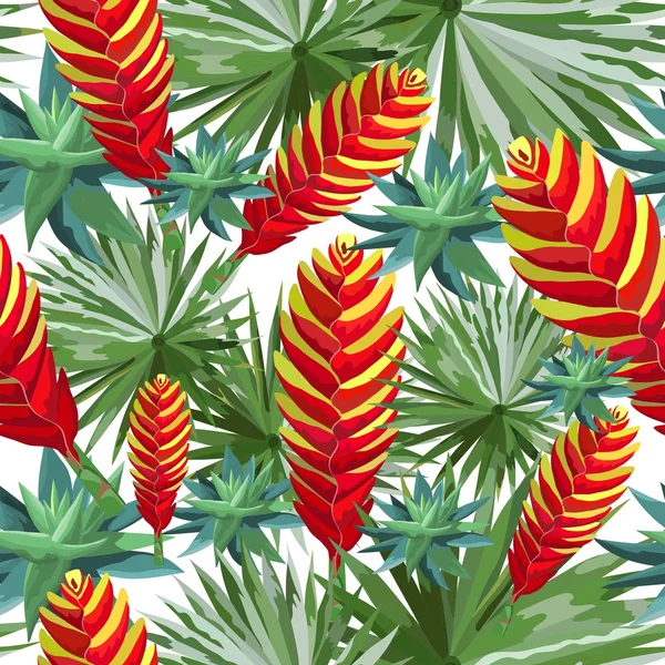 Fondo tropical sin costuras — Archivo Imágenes Vectoriales