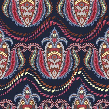 Zarif el çekilmiş vektör desen.