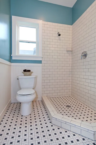 Brilliant bathroom with blue walls — Stock Photo, Image