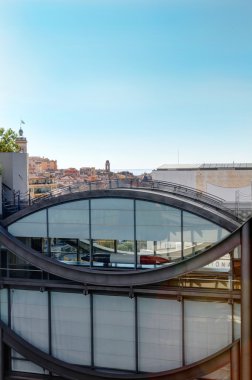 Nice, Fransa - 17 Ekim 2011: Mimari detay Çağdaş Sanat Müzesi