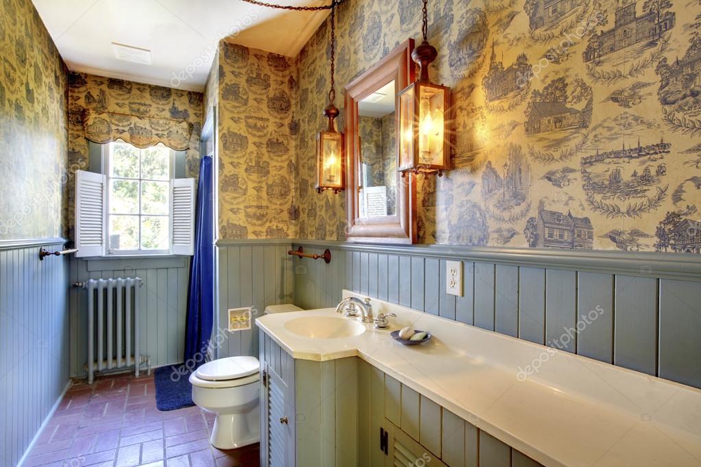 Azul antiguo cuarto de baño original. Increíble casa de 1856 nunca ... Azul antiguo cuarto de baño original. Increíble casa de 1856 nunca ...