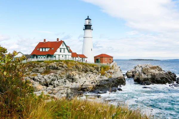 Faro Faro Portland en el sur de Portland Maine . — Foto de Stock