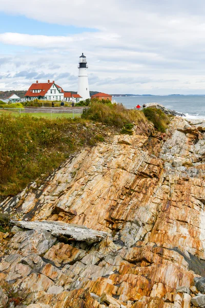 Faro Faro Portland en el sur de Portland Maine . — Foto de Stock