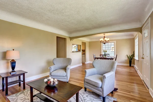 Open floor plan dining area. View from living room. — Stock Photo, Image