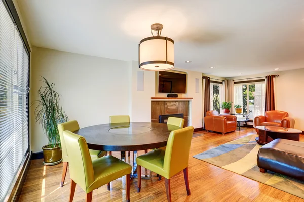 Living room interior with dining area — Stock Photo, Image