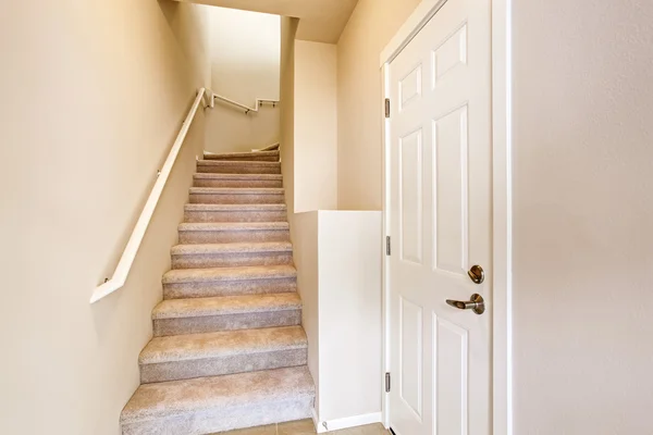 Hallway interior. View of carpet stairs. — Stock Photo, Image