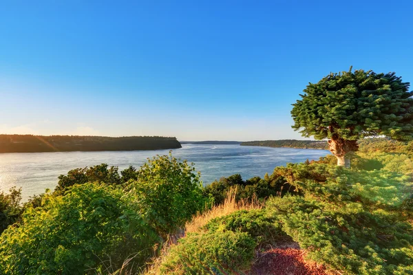 Awesome schilderachtig uitzicht van de baai in Tacoma — Stockfoto