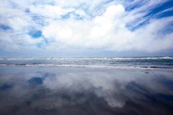 해안선 보기 뉴질랜드 웨스트 포트에서. — 스톡 사진