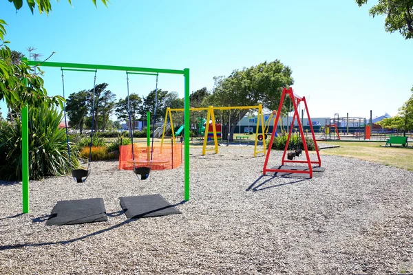 Picture of colorful playground with equipment, Levin, New Zealand — Stock Photo, Image