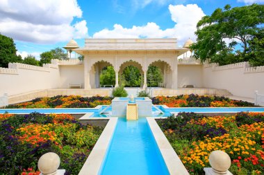 Hamilton, Yeni Zelanda - 25 Şubat 2015: Hint Char Bagh Bahçe Hamilton Gardens