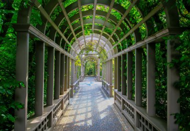 Hamilton, Yeni Zelanda - 25 Şubat 2015: İtalyan Rönesans Bahçe Hamilton Gardens
