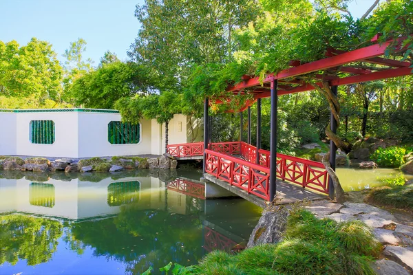 HAMILTON, NZ - helmikuu 25, 2015: Kiinalaisen tutkijan puutarha Hamilton Gardensissa — kuvapankkivalokuva