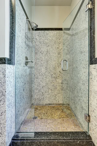 Tutup modern marmer walk-in shower . — Stok Foto