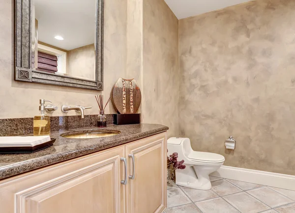 Luxury half bathroom interior with  modern vanity cabinet — Stock Photo, Image