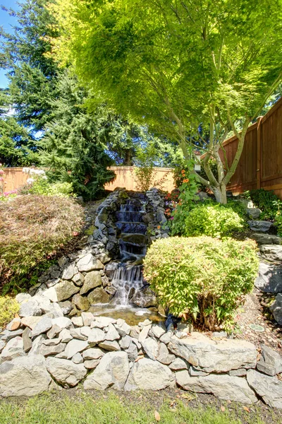 Schöne Landschaftsplanung für Garten im Hinterhof — Stockfoto