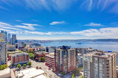 yaz süresince Seattle şehir merkezinin panoramik j