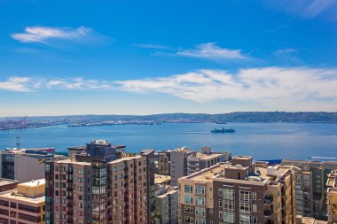 yaz süresince Seattle şehir merkezinin panoramik j