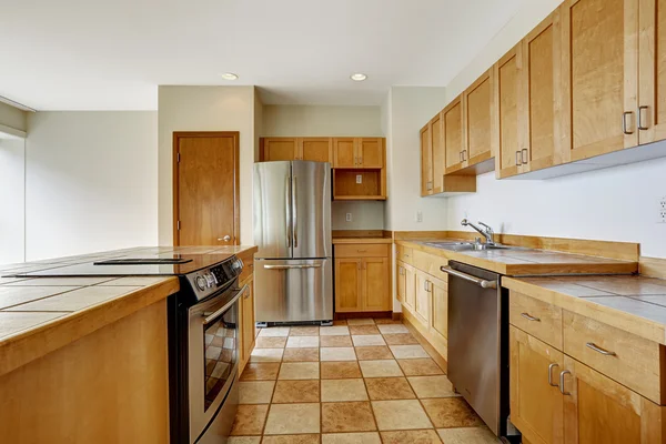 Kitchen room. Empty studio. Apartment residential building in do — Stock Photo, Image